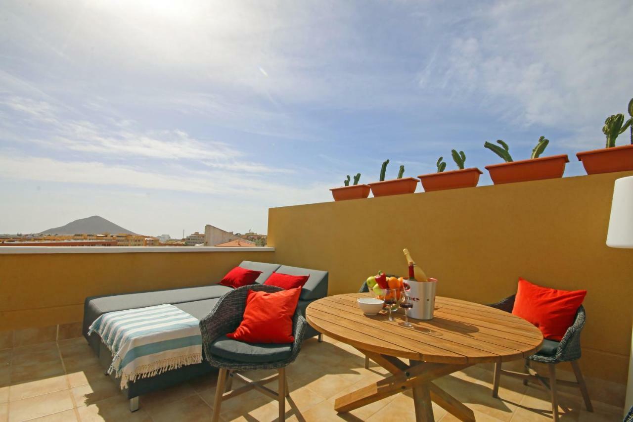 La Perla By Rentmedano Superb Luxury Duplex, Private Roof Terrace, Ocean View, Pool, Wifi And Parking Apartamento El Médano Exterior foto